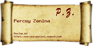 Percsy Zenina névjegykártya